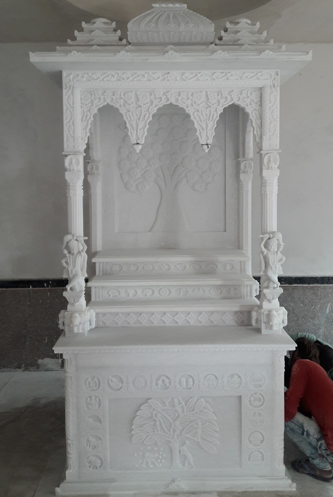 Manufacturers,Services Provider of White Marble Bedi Temple
